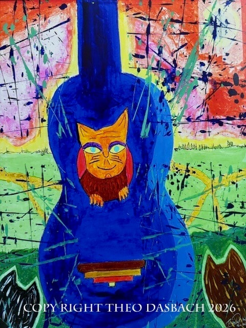 081 Cat In Guitar